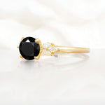 SR11590 Black Onyx Ring - White-Gold