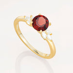 SR11590 Garnet Ring - Additional view