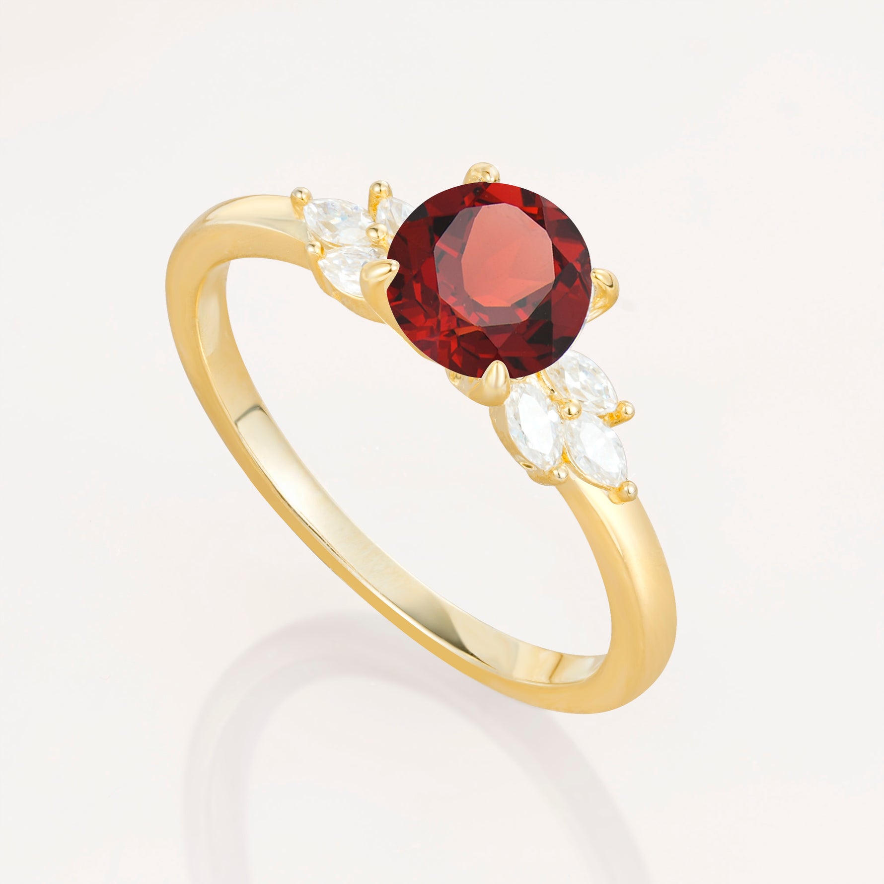 SR11590 Garnet Ring - Additional view