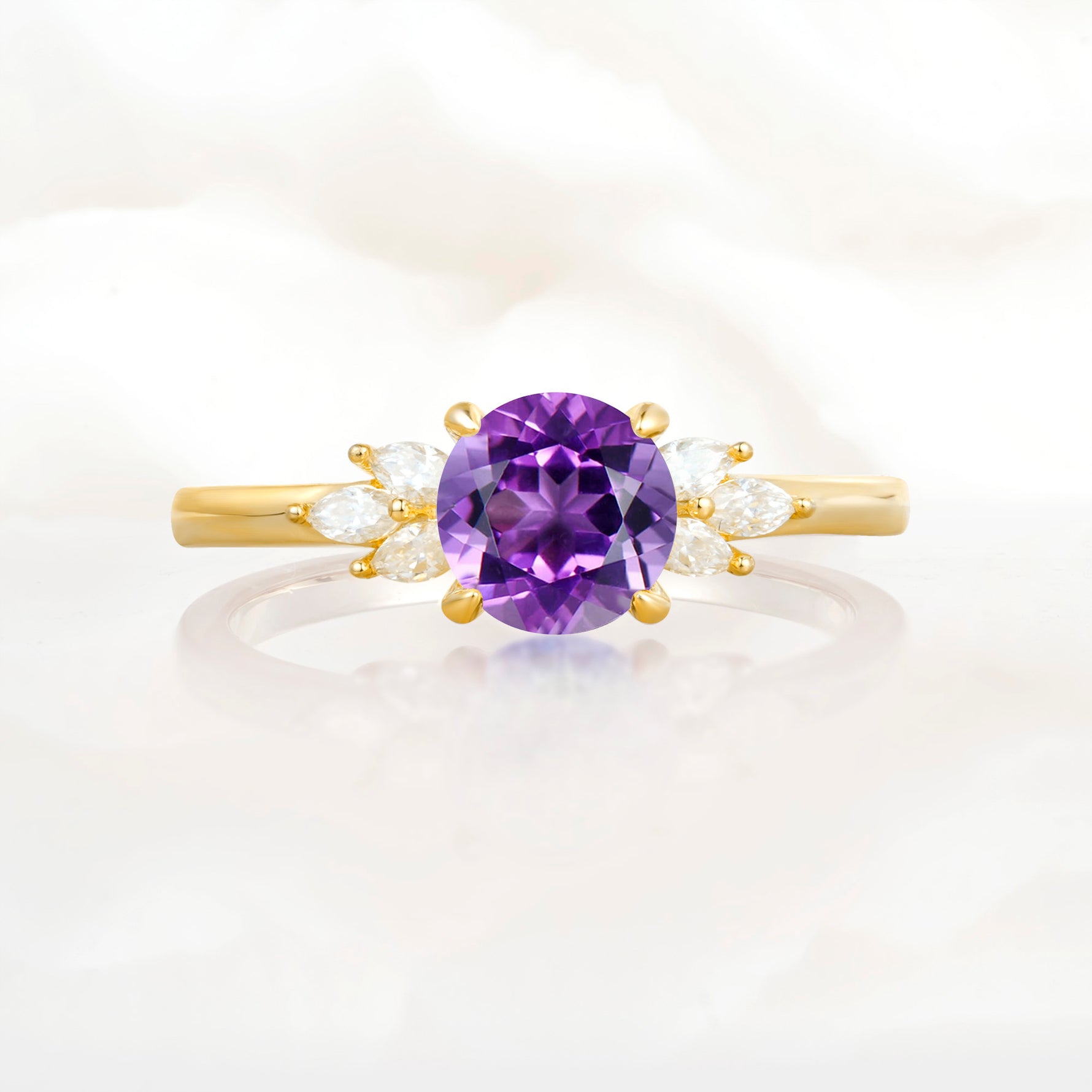 SR11590 Amethyst Ring - Yellow-Gold
