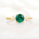 SR11590 Emerald Ring - Yellow-Gold