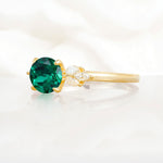 SR11590 Emerald Ring - White-Gold