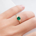 SR11590 Emerald Ring - Rose-Gold