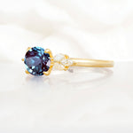 SR11590 Alexandrite Ring - White-Gold