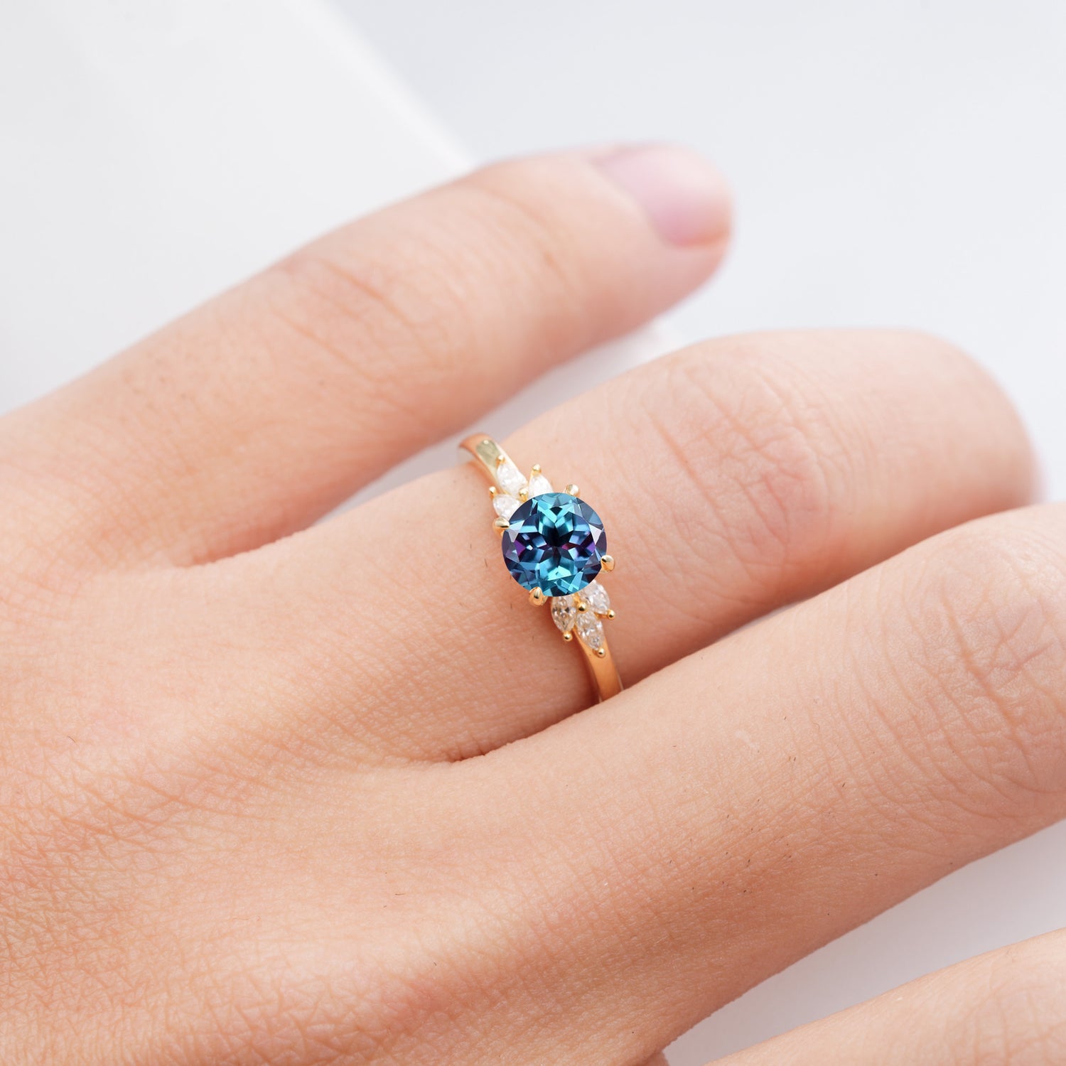 SR11590 Alexandrite Ring - Rose-Gold