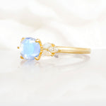 SR11590 Moonstone Ring - White-Gold