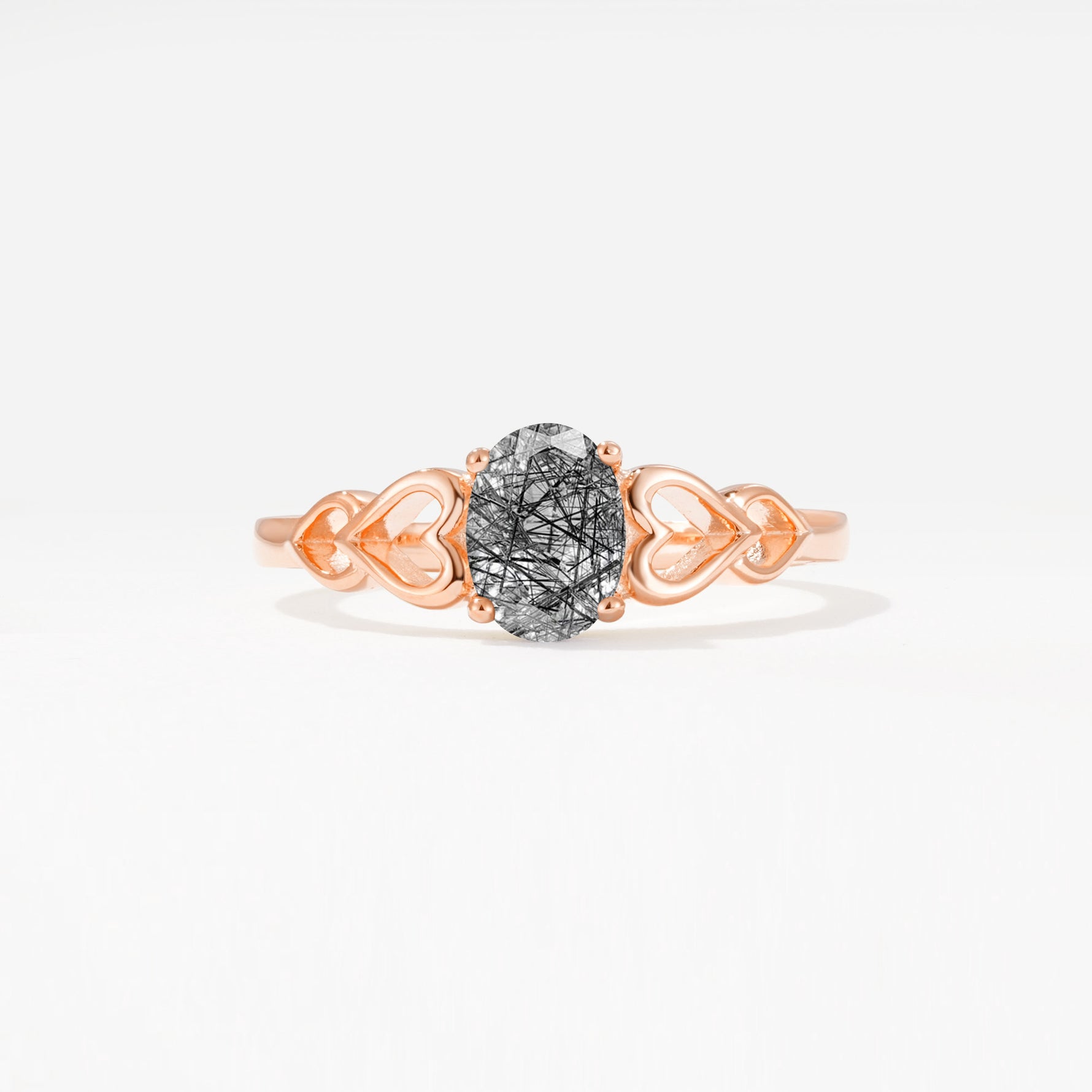 SR11911 Black Rutilated Quartz Ring - Additional view