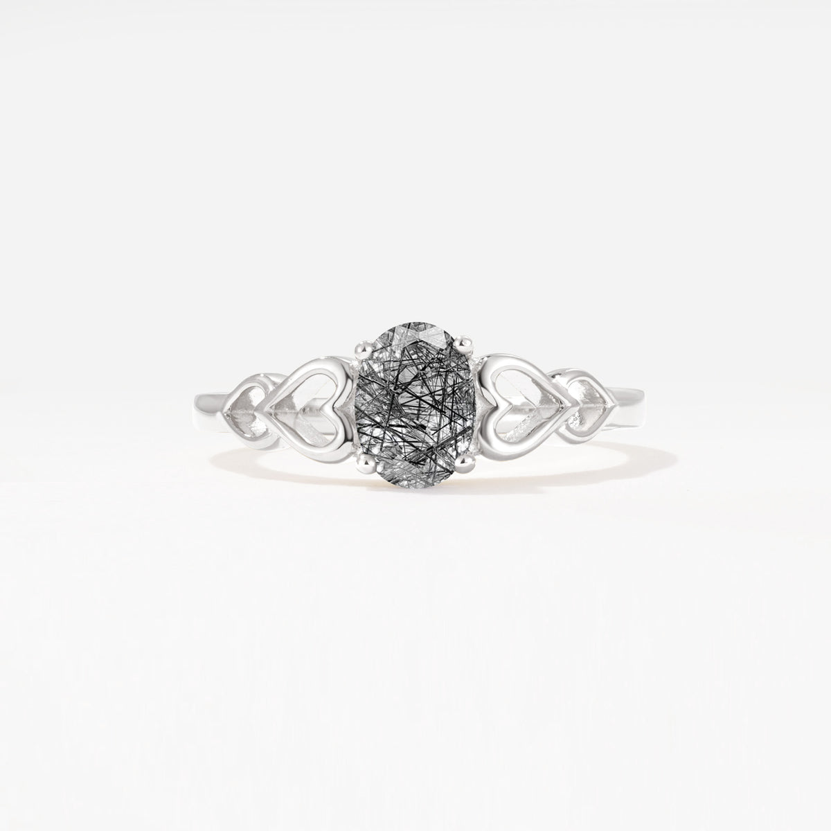 SR11911 Black Rutilated Quartz Ring - Additional view