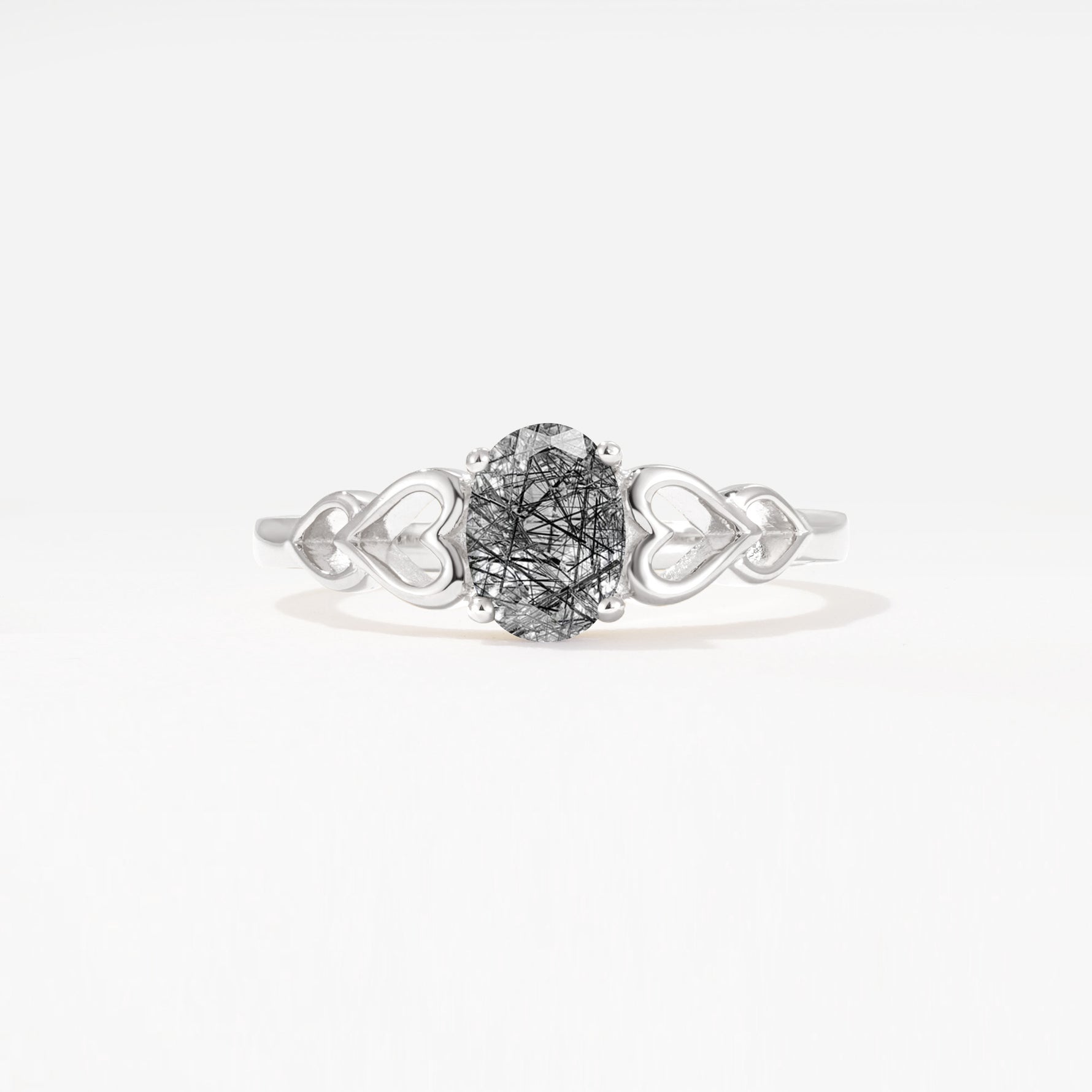 SR11911 Black Rutilated Quartz Ring - Additional view