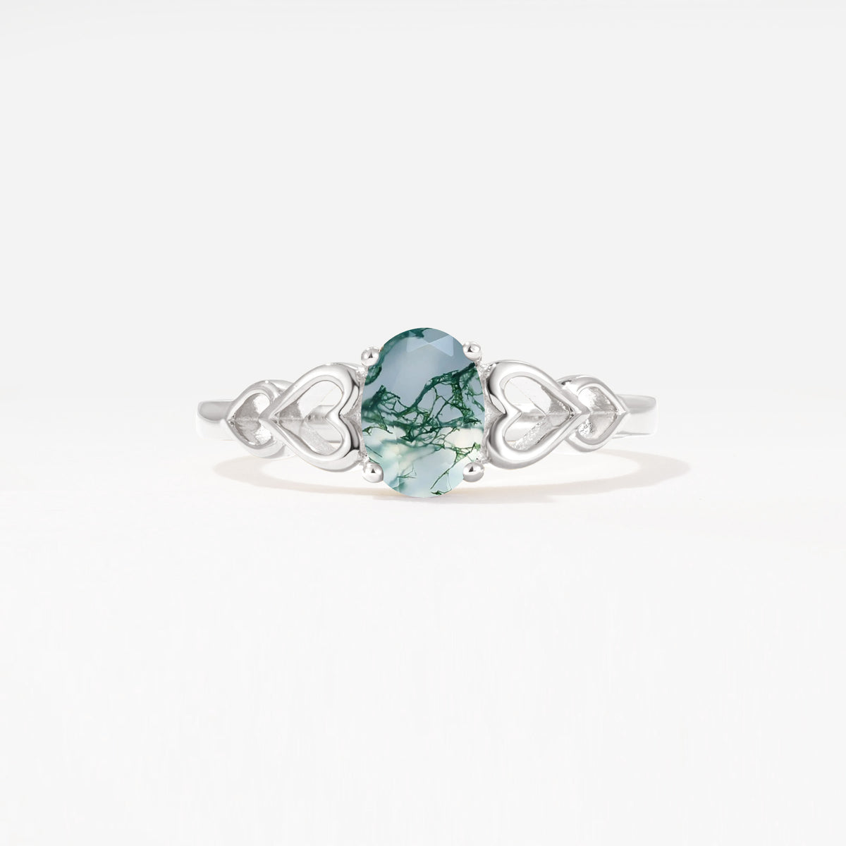 SR11911 Moss Agate Ring - Additional view