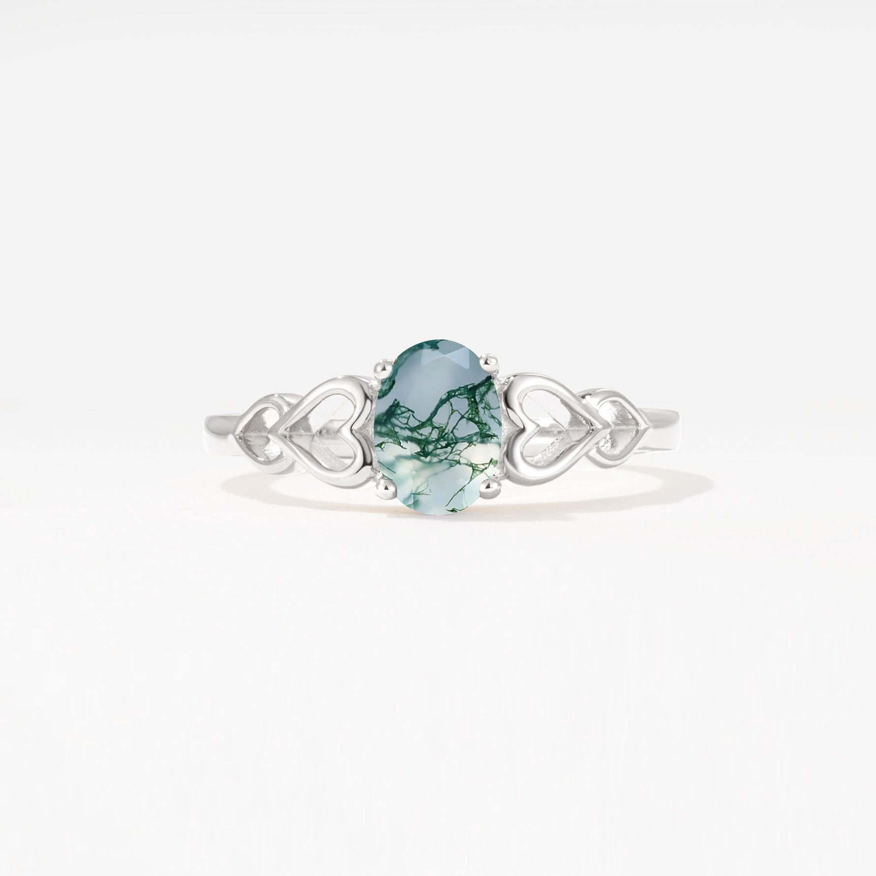 SR11911 Moss Agate Ring - Additional view