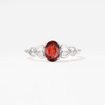 SR11911 Garnet Ring - Additional view