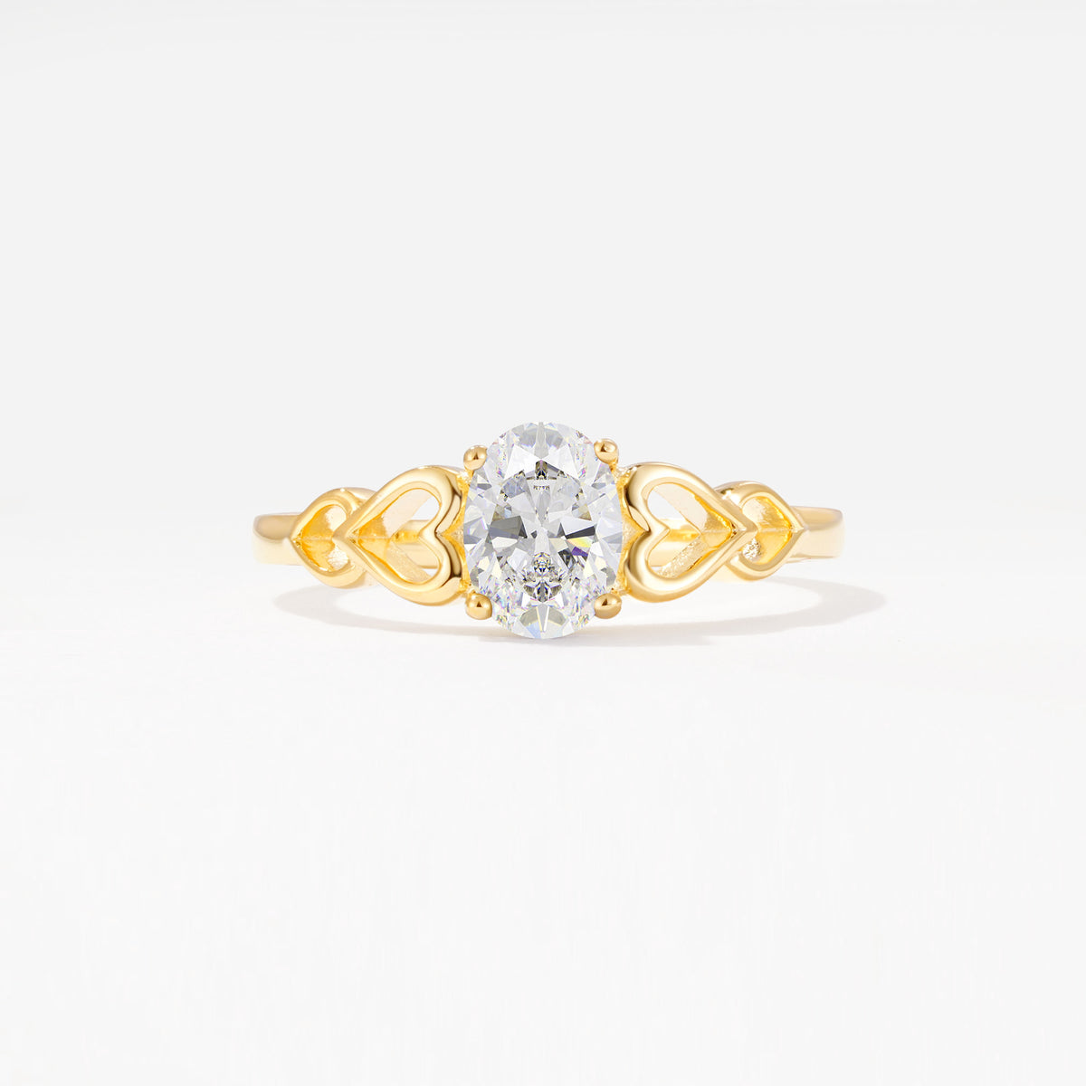 SR11911 Moissanite Ring - Yellow-Gold