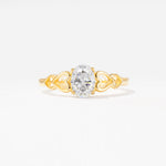 SR11911 Moissanite Ring - Yellow-Gold