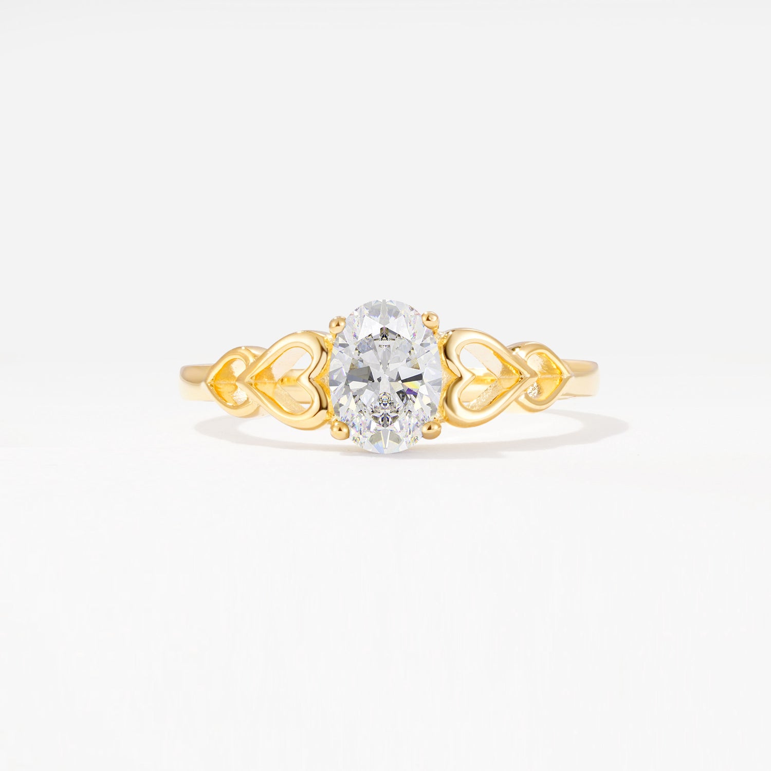 SR11911 Moissanite Ring - Yellow-Gold