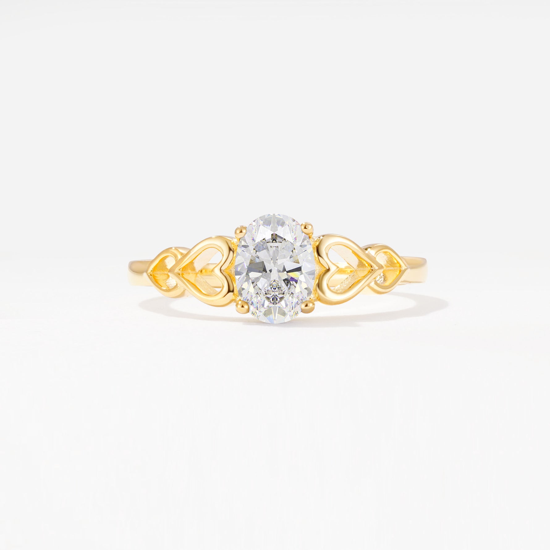 SR11911 Moissanite Ring - Yellow-Gold