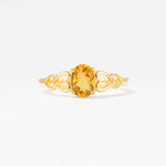 SR11911 Citrine Ring - Yellow-Gold