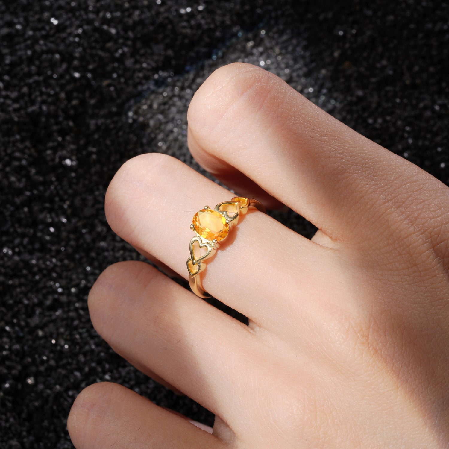 SR11911 Citrine Ring - Rose-Gold