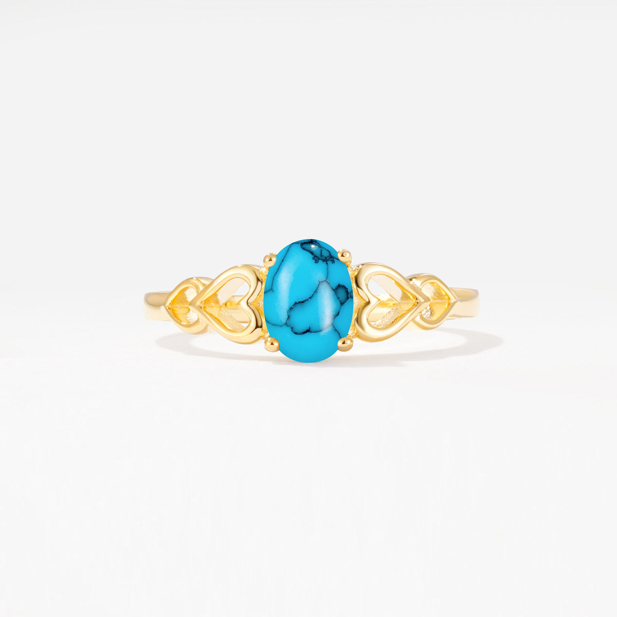 SR11911 Turquoise Ring - Yellow-Gold