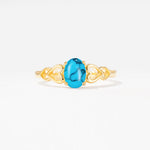 SR11911 Turquoise Ring - Yellow-Gold