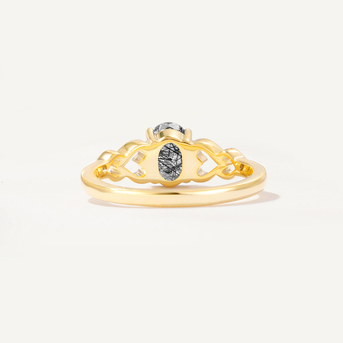 SR11911 Black Rutilated Quartz Ring - Additional view