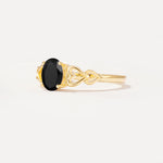 SR11911 Black Onyx Ring - White-Gold
