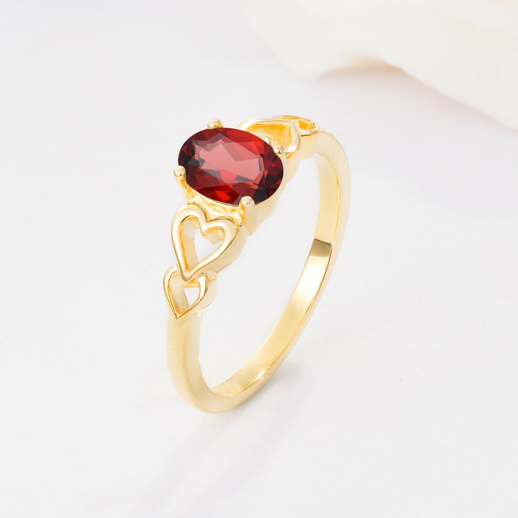 SR11911 Garnet Ring - Additional view
