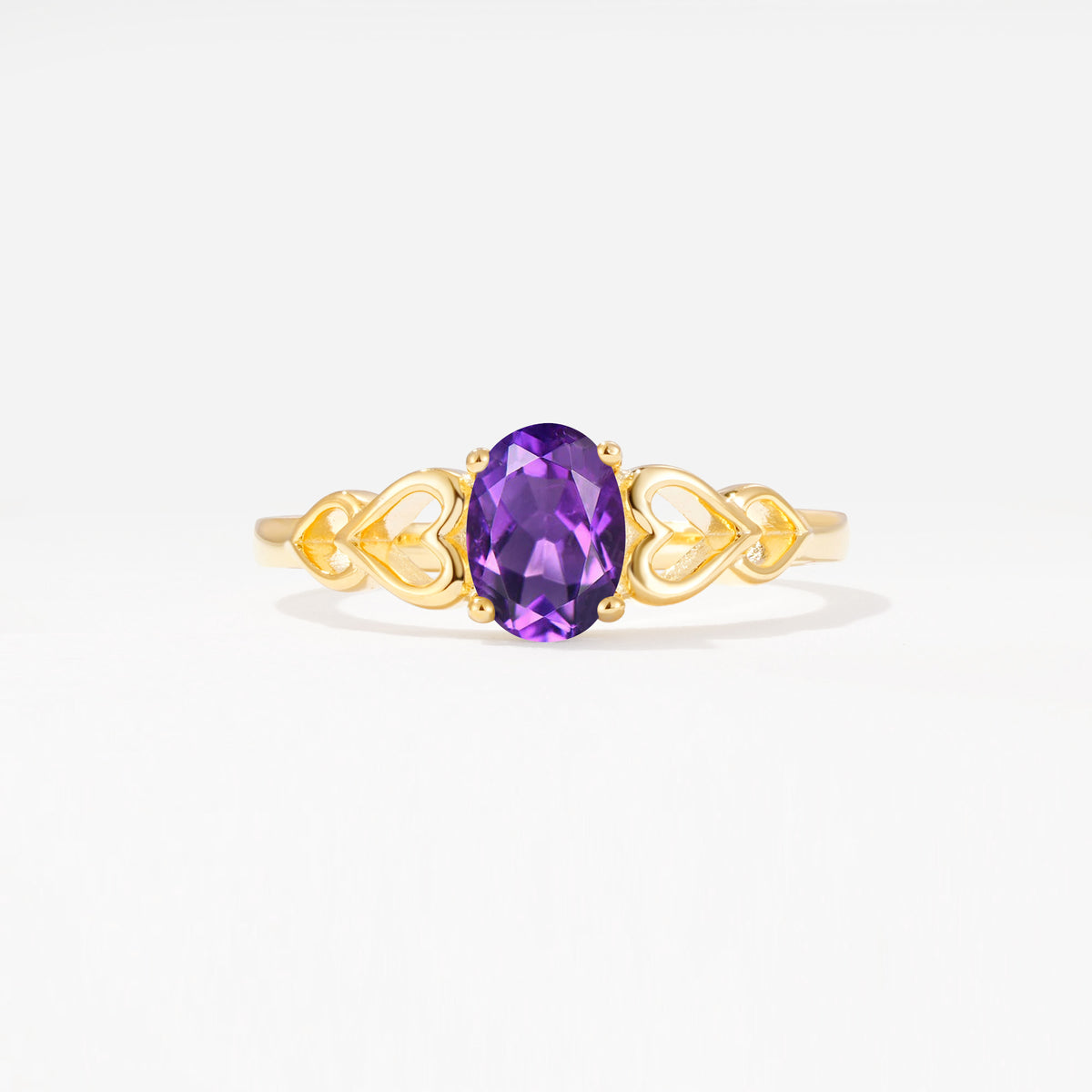 SR11911 Amethyst Ring - Yellow-Gold