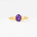 SR11911 Amethyst Ring - Yellow-Gold