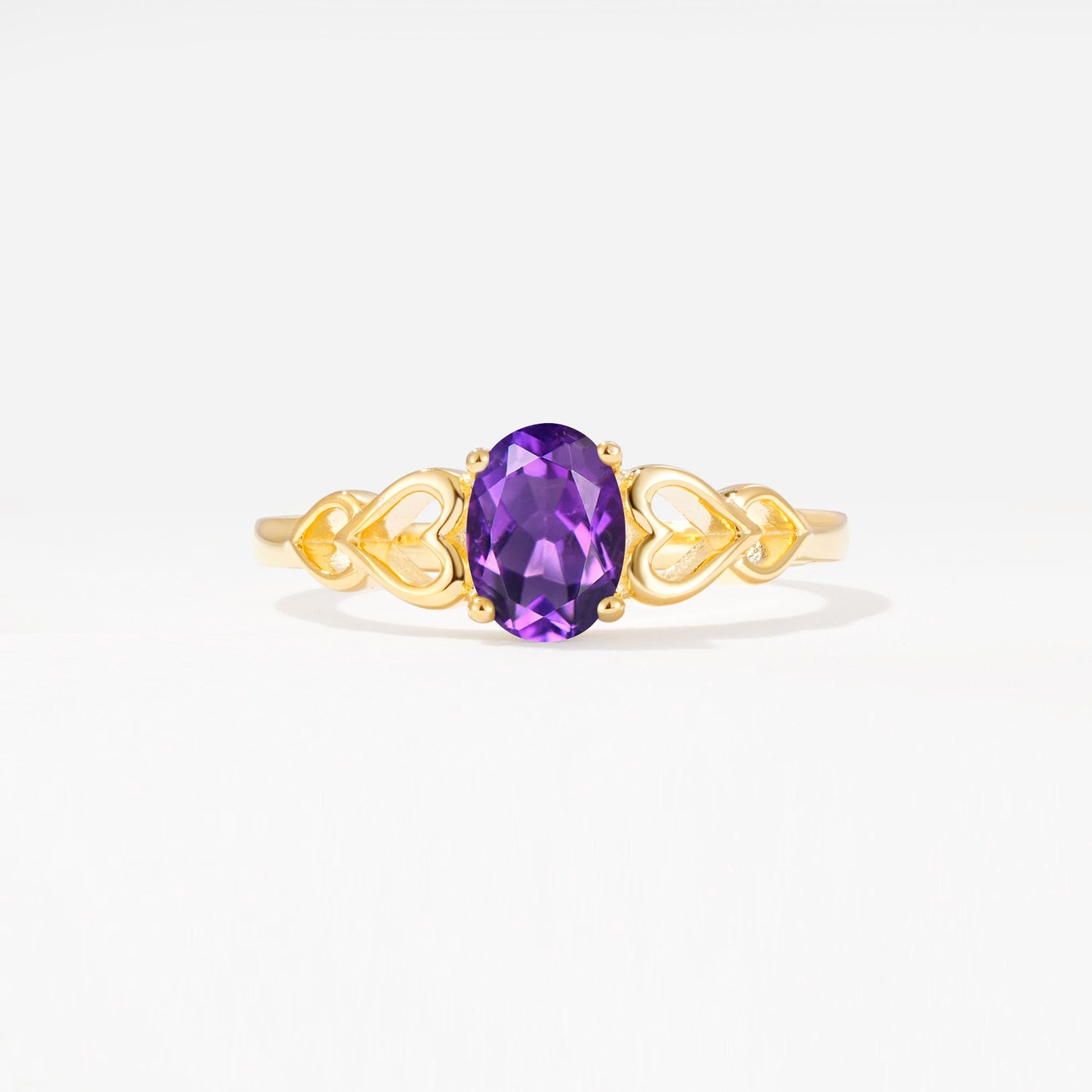 SR11911 Amethyst Ring - Yellow-Gold