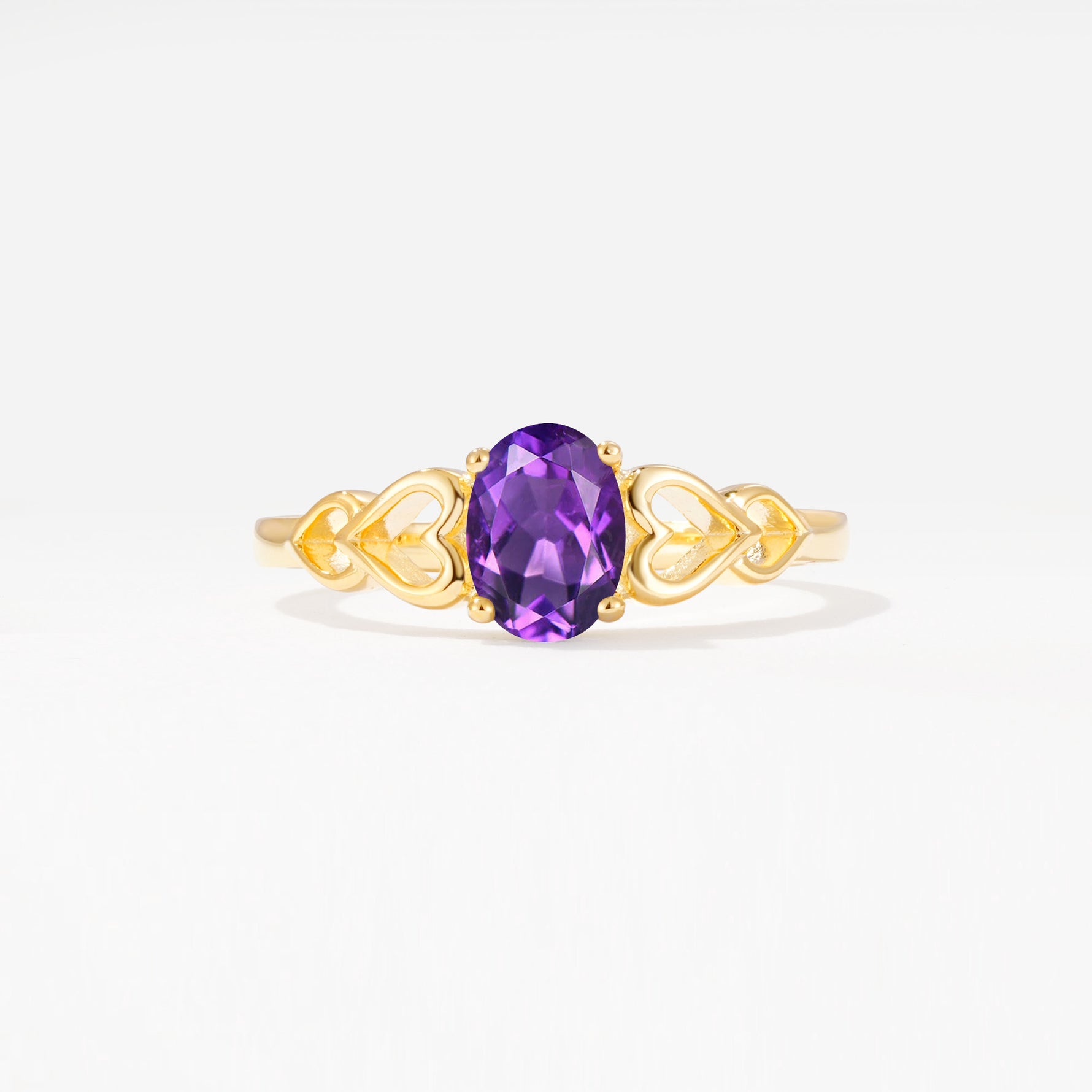 SR11911 Amethyst Ring - Yellow-Gold