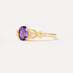 SR11911 Amethyst Ring - White-Gold