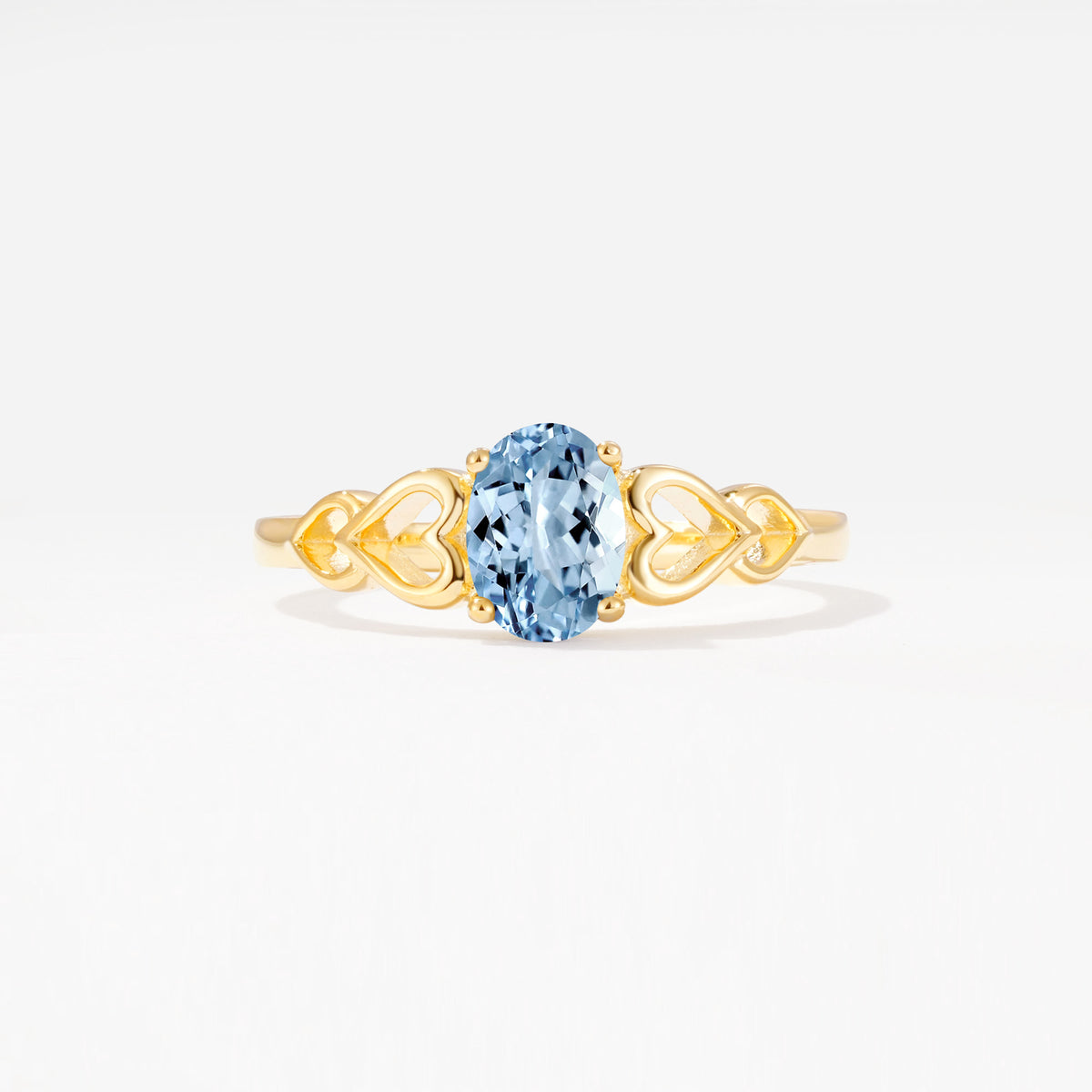 SR11911 Aquamarine Ring - Yellow-Gold