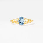 SR11911 Aquamarine Ring - Yellow-Gold