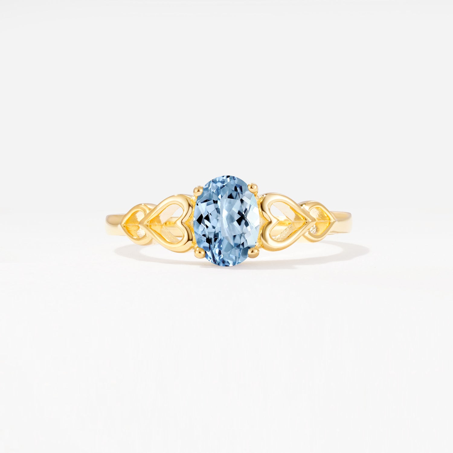 SR11911 Aquamarine Ring - Yellow-Gold