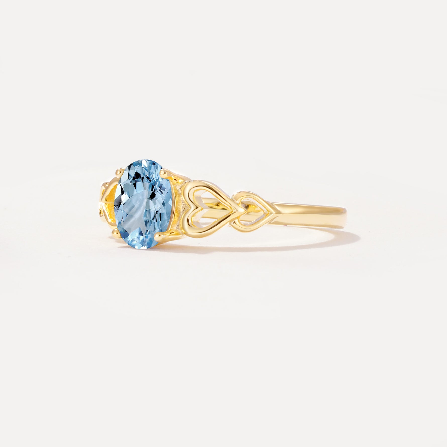 SR11911 Aquamarine Ring - White-Gold