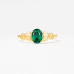 SR11911 Emerald Ring - Yellow-Gold