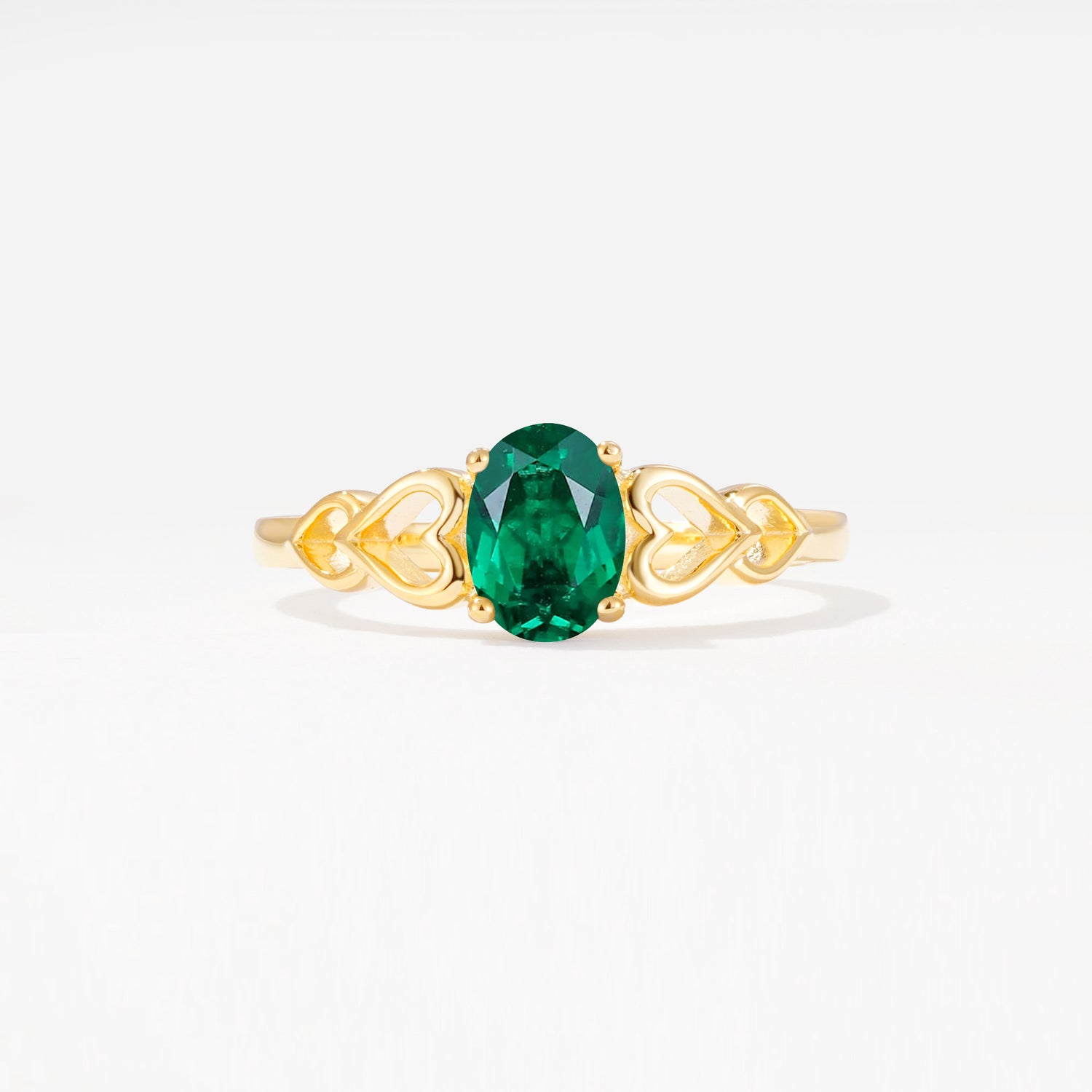 SR11911 Emerald Ring - Yellow-Gold