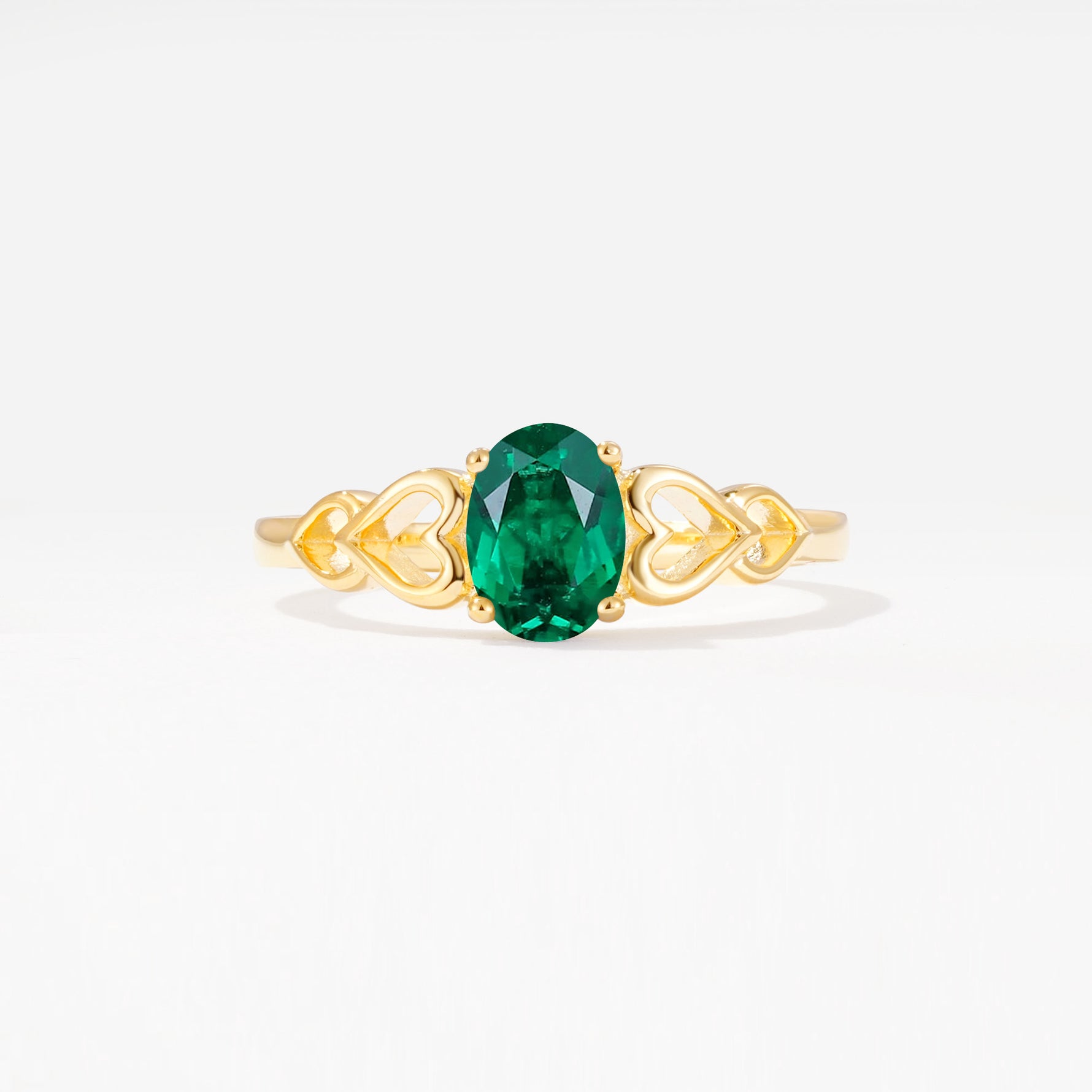 SR11911 Emerald Ring - Yellow-Gold