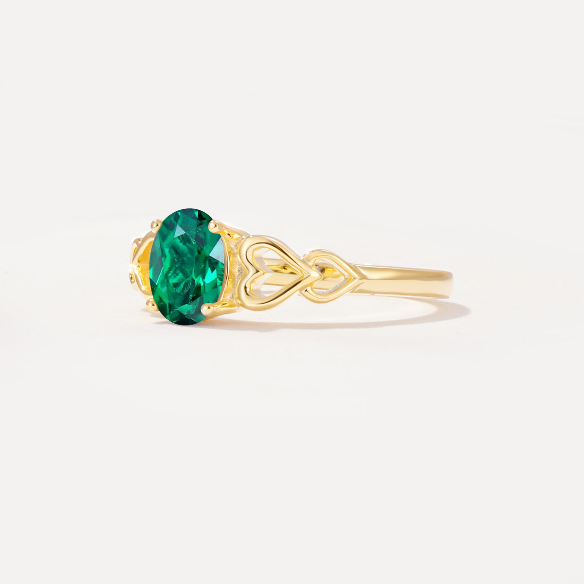 SR11911 Emerald Ring - White-Gold