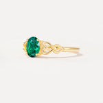 SR11911 Emerald Ring - White-Gold