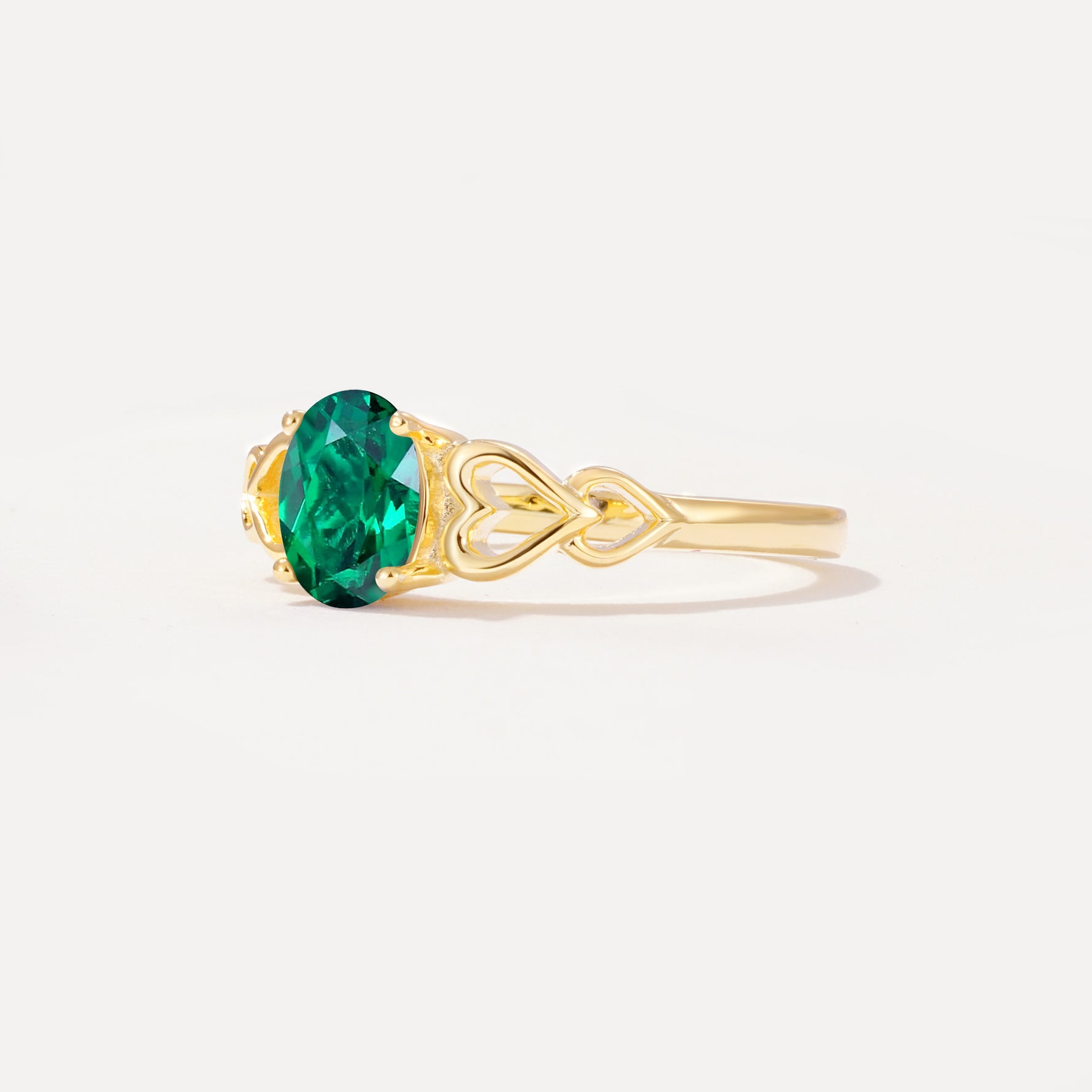SR11911 Emerald Ring - White-Gold