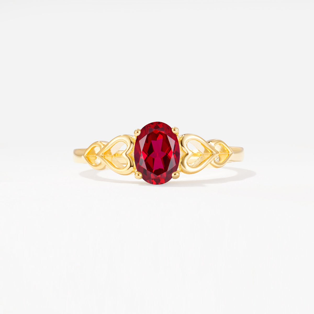 SR11911 Ruby Ring - Yellow-Gold