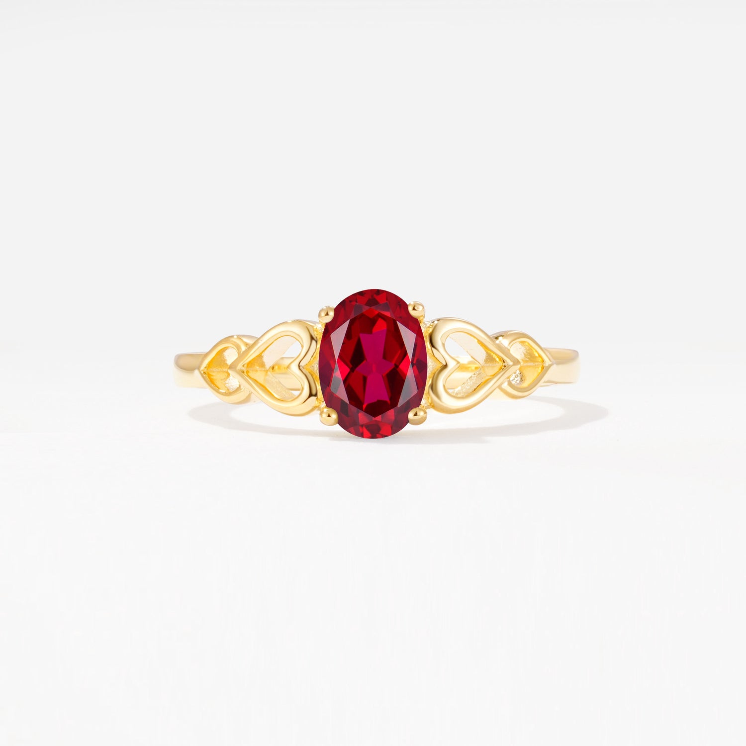 SR11911 Ruby Ring - Yellow-Gold