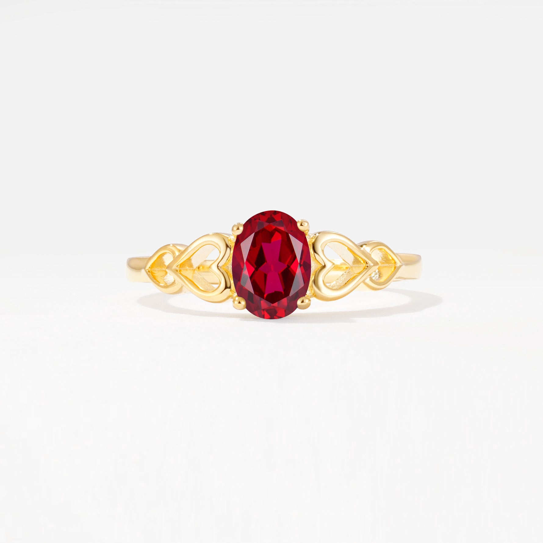 SR11911 Ruby Ring - Yellow-Gold