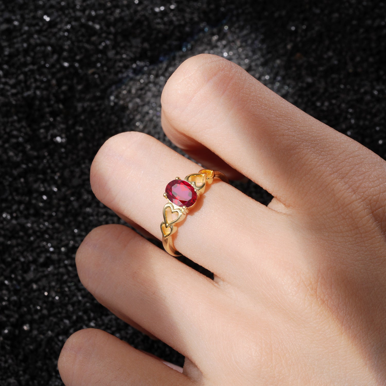 SR11911 Ruby Ring - Rose-Gold
