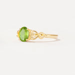 SR11911 Peridot Ring - White-Gold