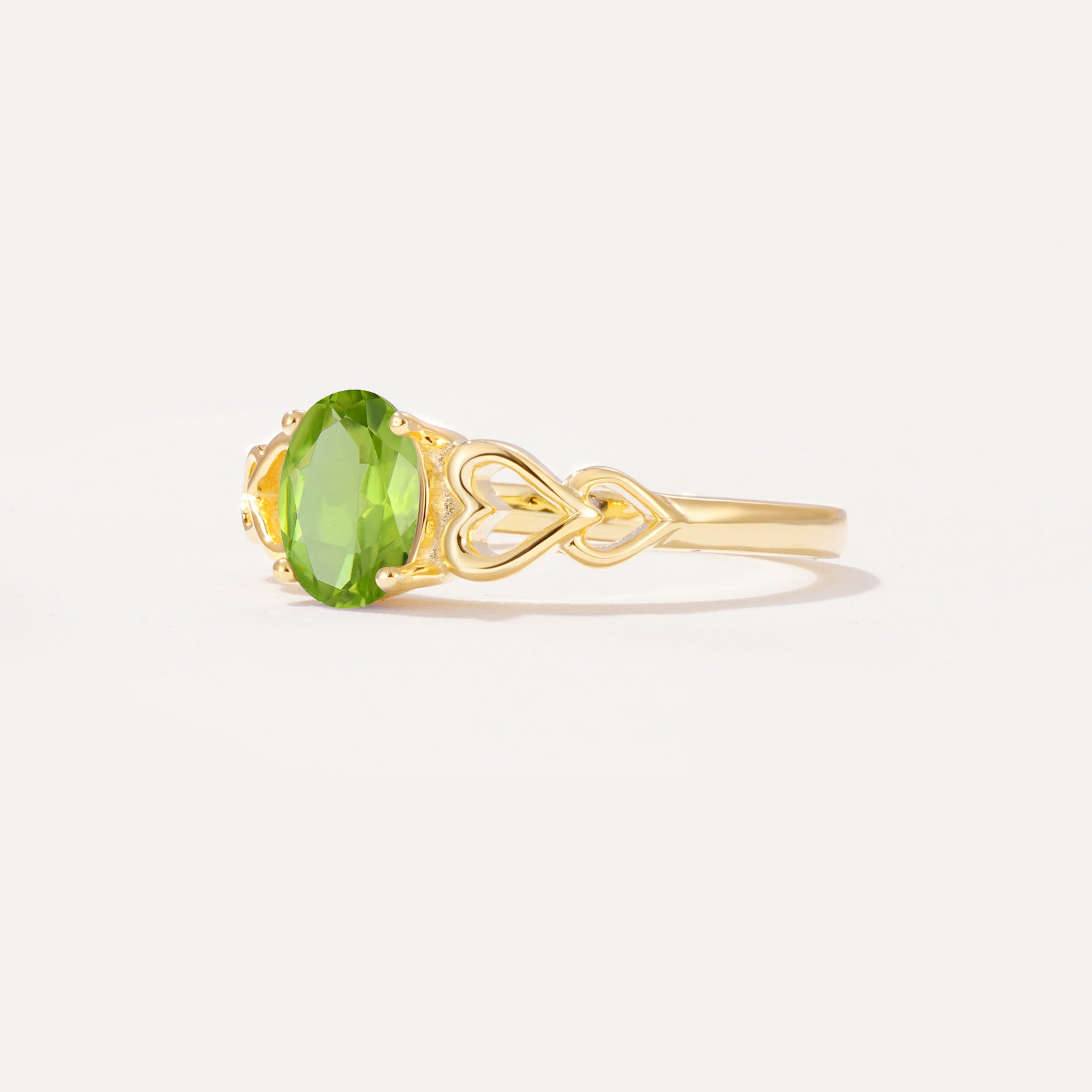 SR11911 Peridot Ring - White-Gold