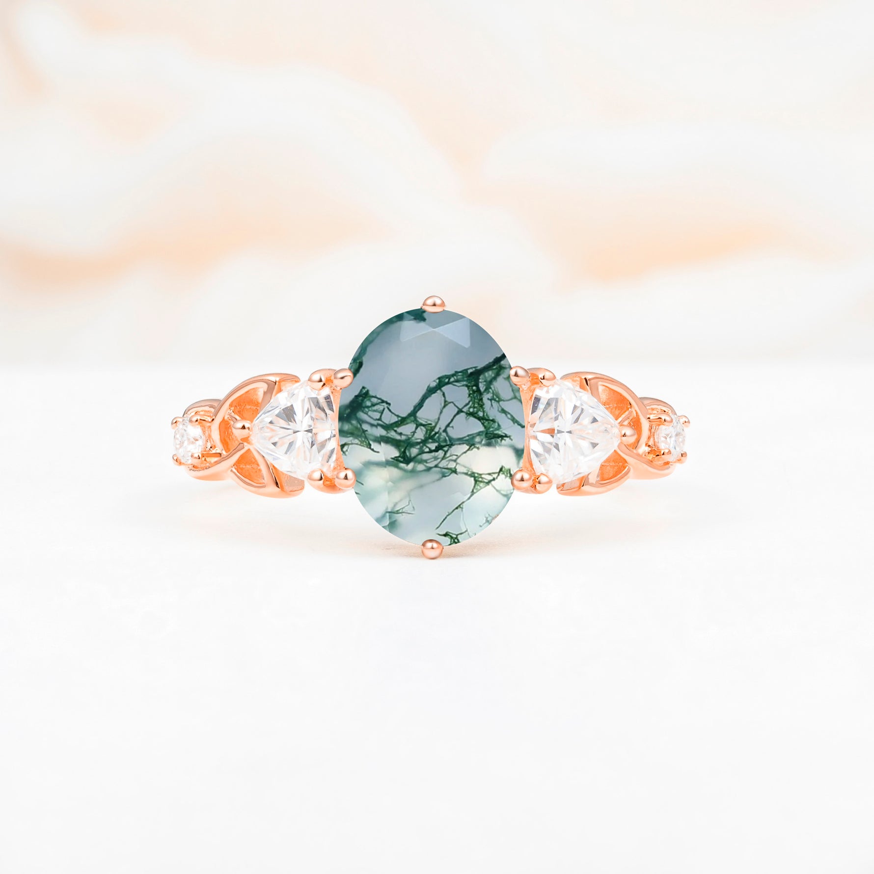 SR12462 Moss Agate Ring - Additional view