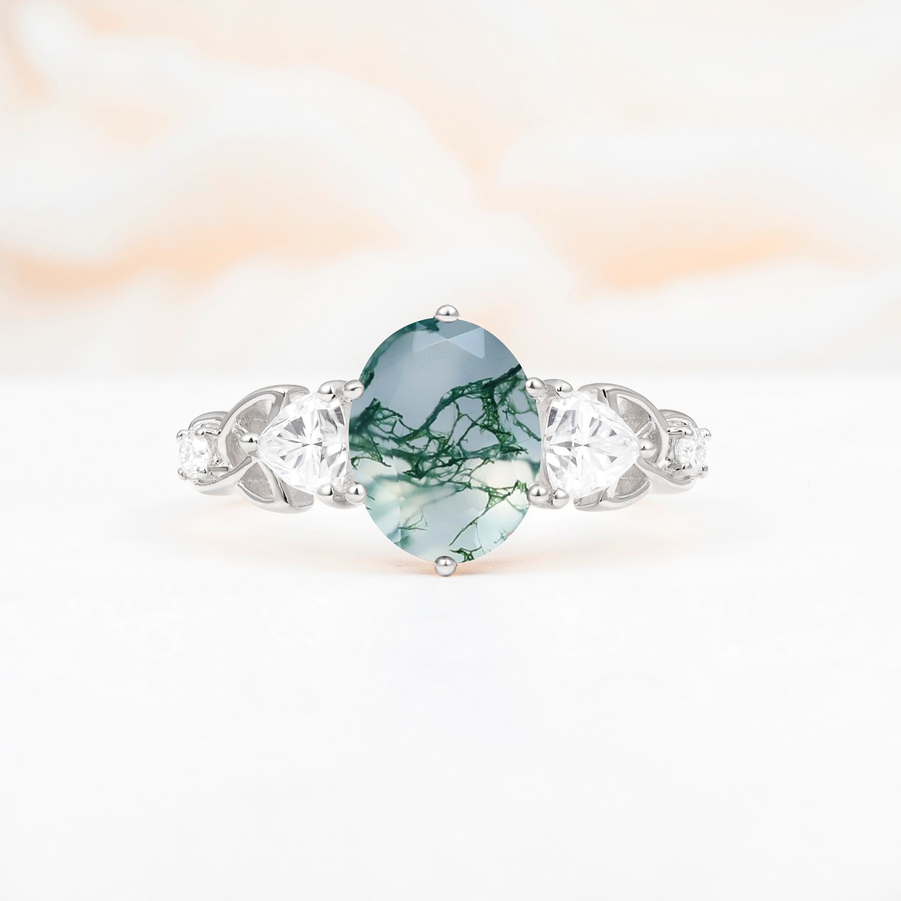 SR12462 Moss Agate Ring - Additional view